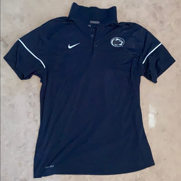Penn State Nike Dri Fit Polo Blue White 